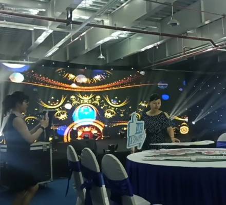 Cho thuê Màn hình LED P3 trong nhà khai trương đại lý Huyndai Lào Cai