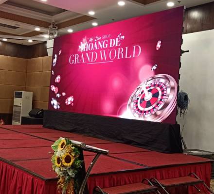 Cho thuê Màn hình LED P2 trong nhà tại sự kiện Hoàng Đế Grand World