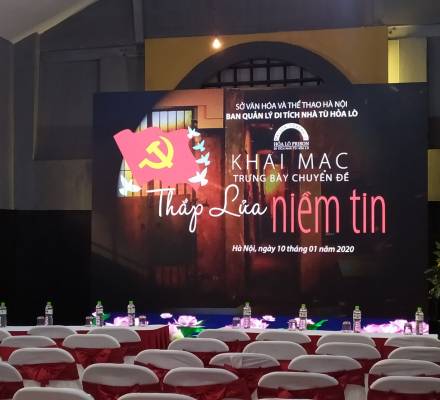 Cho thuê Màn hình LED tại sự kiện chưng bày chuyên đề Thắp Lửa Niềm Tin