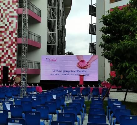 Cho thuê Màn hình LED P3 ngoài trời tại sự kiện khai giảng TH School