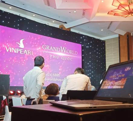 Màn hình led P3 trong nhà tại dự án Grand World Phú Quốc