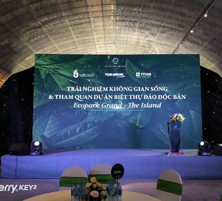Cho thuê Màn hình LED P2 trong nhà tại sự kiện của Ecopark Grand - The Island