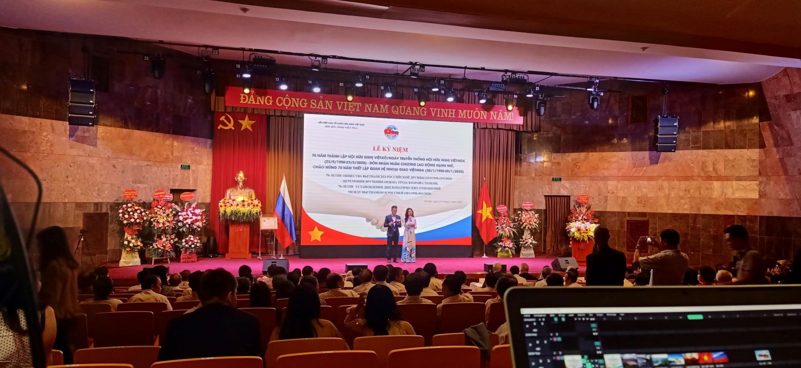 Cho thuê Màn hình LED P2 trong nhà tại sự kiện hữu nghị Việt - Nga tại bảo tàng Hồ Chí Minh