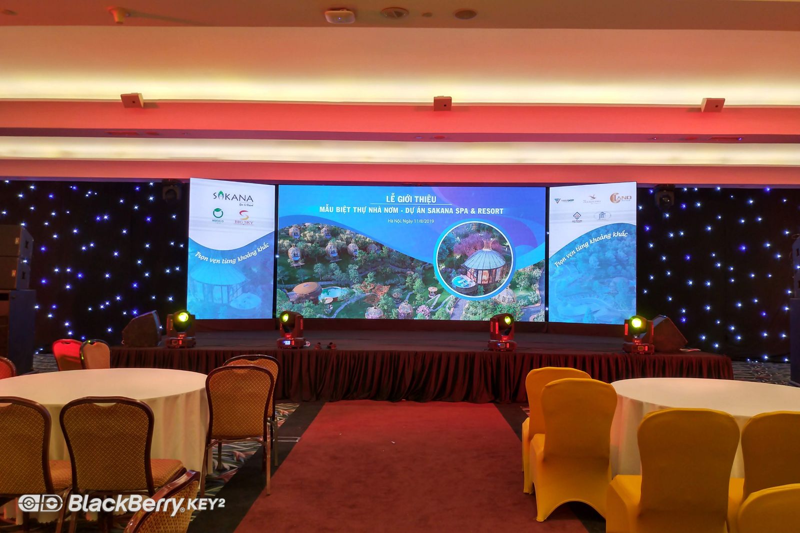 Cho thuê Màn hình LED P3 trong nhà tại sự kiện của ra mắt nhà Nơm - SAKANA SPA & RESORT